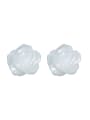 thumb Personalized Little White Shell Flower 925 Silver Stud Earrings 0