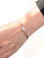 thumb Stainless Steel With Rose Gold Plated Simplistic Magnetic ring buckle Geometric Bangles 1