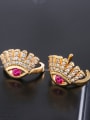 thumb Copper With Cubic Zirconia Fashion Evil Eye Stud Earrings 2