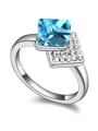 thumb Simple Cubic austrian Crystals Alloy Ring 4