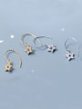 thumb Sterling silver  zirconium cute star earrings 0