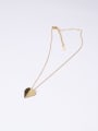 thumb Titanium With Gold Plated Simplistic Smooth Geometric Necklaces 0