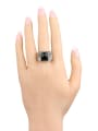 thumb Punk style Square Resin Stone Alloy Ring 1