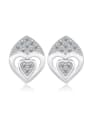 thumb Water Drop Heart Pattern Stud Earrings 0