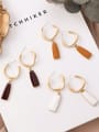thumb Alloy With  Rose Gold Plated Simplistic Geometric Drop Earrings 1