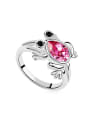 thumb Personalized Little Frog austrian Crystal Alloy Ring 1