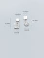thumb 925 Sterling Silver With Cubic Zirconia Simplistic Geometric Stud Earrings 3