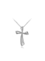 thumb Charming Cross Shaped Austria Crystal Necklace 0