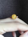 thumb Fashion Rose Gold Plated Citrine Gemstone Engagement Ring 2