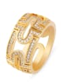 thumb Copper With Cubic Zirconia Fashion Geometric Rings 2