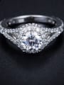 thumb AAA Shining Zircons Noble White Gold Plated Ring 1