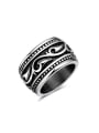 thumb Vintage Style Wave Shaped Titanium Men Ring 0