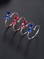 thumb Copper With Platinum Plated Simplistic Bowknot Free Size  Rings 2