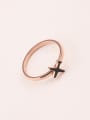 thumb Black Aircraft Titanium Rose Gold Plated Ring 0