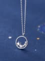 thumb 925 Sterling Silver With  Cubic Zirconia Simplistic Star Necklaces 0