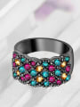 thumb Personality Black Gun Plated Austria Crystals Ring 1