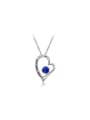 thumb Exquisite Platinum Plated Heart Shaped Crystal Necklace 0