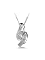 thumb Fashion Shiny Cubic White ZIrconias Copper Necklace 0