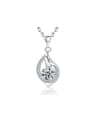 thumb Temperament Shining Zircons Clavicle Women Necklace 0