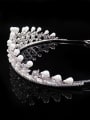 thumb Luxury Noble Micro Pave Zircons Artificial Pearls Hair Accessories 1