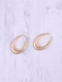 thumb Titanium With Gold Plated Punk Geometric Hoop Earrings 3