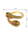 thumb Copper With  Cubic Zirconia Exaggerated Animal Snake Statement Rings 3