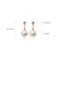 thumb 925 Sterling Silver With Rose Gold Plated Simplistic Round Drop Earrings 3