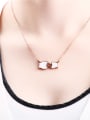 thumb Kissing Fish Pendant Clavicle Necklace 0