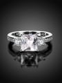 thumb Personality Square Shaped Zircon 925 Silver Ring 1