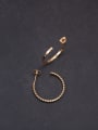 thumb Titanium With Rose Gold Plated Simplistic  Irregular Polygon  Hoop Earrings 0