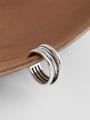 thumb 925 Sterling Silver With Antique Silver Plated Vintage Multi-layer Winding Line  Free Size Rings 3