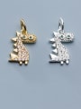 thumb 925 Sterling Silver With Cubic Zirconia Personality Animal  Dinosaur Charms 0