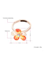 thumb Exquisite Rose Gold Plated Polymer Clay Flower Three Pieces Jewelry Set 3