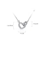 thumb 925 Sterling Silver With  Cubic Zirconia Simplistic Heart Necklaces 4
