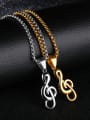 thumb Personalized Musical Note Titanium Necklace 3