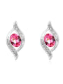 thumb Simple Oval austrian Crystals Alloy Stud Earrings 2