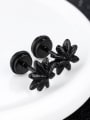thumb Tiny Flowery Titanium Stud Earrings 2