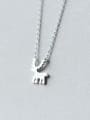 thumb Women Lovely Deer Shaped S925 Silver Necklace 0