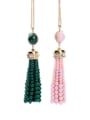 thumb Long Tassel Stones weater Necklace 2
