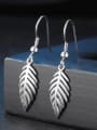 thumb Simple Leaf 925 Sterling Silver Earrings 0