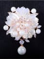 thumb Copper With  Shell Romantic Flower Brooches 1