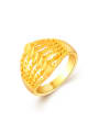 thumb Exquisite 24K Gold Plated Hollow Geometric Shaped Ring 0
