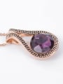 thumb Alloy Rose Gold Plated Fashion Purple Stone Two Pieces Jewelry Set 1