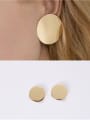thumb Titanium With Gold Plated Simplistic Round Stud Earrings 1