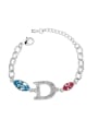 thumb Fashion Letter D Marquise austrian Crystals Alloy Bracelet 2