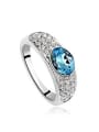 thumb Simple Cubic Shiny austrian Crystals Alloy Ring 1