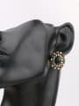 thumb Bohemia style Colorful Resin stone White Rhinestones Alloy Earrings 1