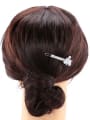 thumb Elegant Flower White Zirconias Copper Hairpin 1