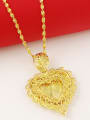thumb High Quality Heart Shaped 24K Gold Plated Necklace 2