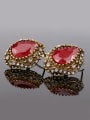 thumb Ethnic style Water Drop shaped Resin stones Crystals Earrings 2